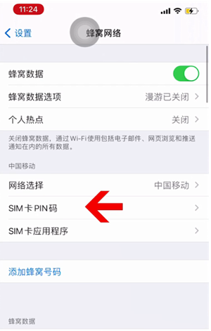 通化苹果14维修网分享如何给iPhone14的SIM卡设置密码 